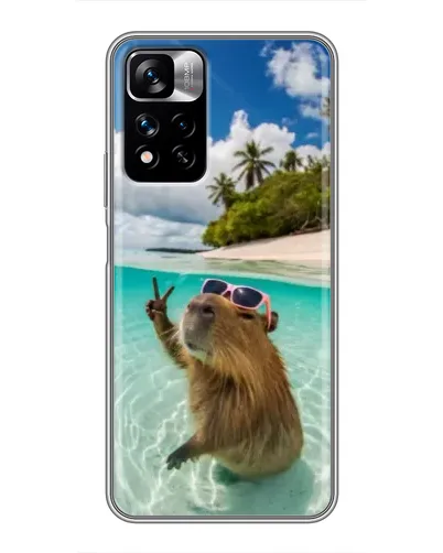 Чехол для Xiaomi Redmi Note 11 Pro Plus с картинкой «Капибара на море» Чехол для Xiaomi Redmi Note 11 Pro Plus с картинкой «Капибара на море»
