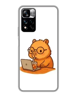 Чохол для Xiaomi Redmi Note 11 Pro Plus з картинкою «Капібара з ноутбуком» Чохол для Xiaomi Redmi Note 11 Pro Plus з картинкою «Капібара з ноутбуком»
