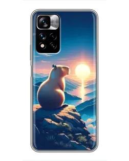 Чохол для Xiaomi Redmi Note 11 Pro Plus з картинкою «Захід сонця з капібарою» Чохол для Xiaomi Redmi Note 11 Pro Plus з картинкою «Захід сонця з капібарою»
