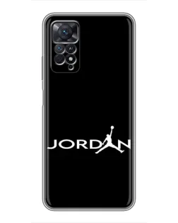 Чехол для Xiaomi Redmi Note 11 Pro с картинкой «Jordan White Logo»