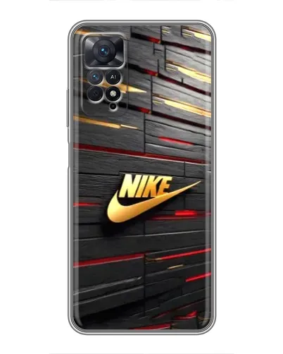 Чехол для Xiaomi Redmi Note 11 Pro с картинкой «Золотой Nike на металле»