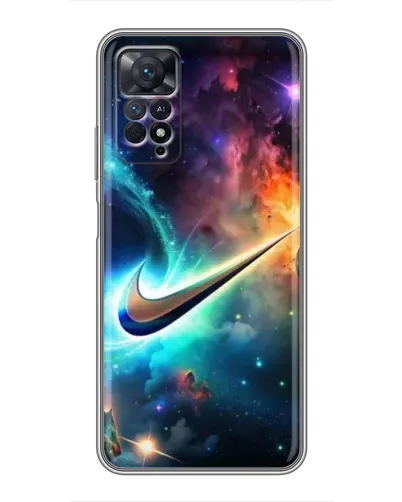 Чехол для Xiaomi Redmi Note 11 Pro с картинкой «Космический Nike Swoosh»