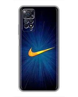 Чехол для Xiaomi Redmi Note 11 Pro с картинкой «Синий пульс Nike» Чехол для Xiaomi Redmi Note 11 Pro с картинкой «Синий пульс Nike»