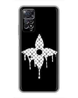 Чехол для Xiaomi Redmi Note 11 Pro с картинкой «Цветочная монограмма»