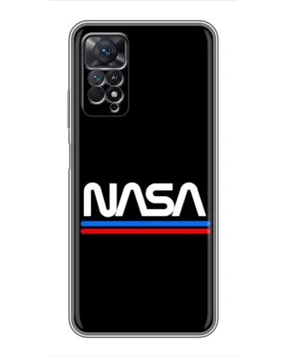 Чехол для Xiaomi Redmi Note 11 Pro с картинкой «NASA — классика Red Blue»
