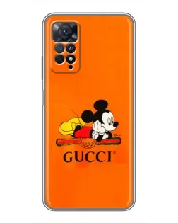 Чехол для Xiaomi Redmi Note 11 Pro с картинкой «Микки Маус Gucci — оранж» Чехол для Xiaomi Redmi Note 11 Pro с картинкой «Микки Маус Gucci — оранж»