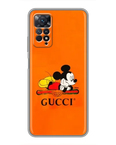 Чехол для Xiaomi Redmi Note 11 Pro с картинкой «Микки Маус Gucci — оранж» Чехол для Xiaomi Redmi Note 11 Pro с картинкой «Микки Маус Gucci — оранж»