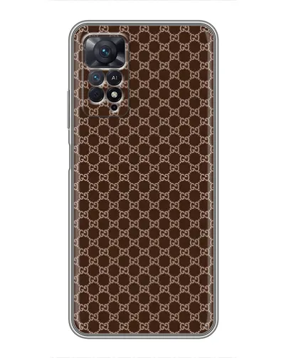 Чехол для Xiaomi Redmi Note 11 Pro с картинкой «Gucci — шоколадная сетка» Чехол для Xiaomi Redmi Note 11 Pro с картинкой «Gucci — шоколадная сетка»