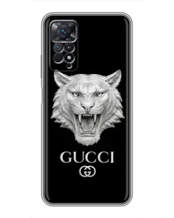 Чехол для Xiaomi Redmi Note 11 Pro с картинкой «Gucci — серебряный лев» Чехол для Xiaomi Redmi Note 11 Pro с картинкой «Gucci — серебряный лев»