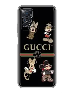 Чехол для Xiaomi Redmi Note 11 Pro с картинкой «Gucci — герои Disney и монограмма» Чехол для Xiaomi Redmi Note 11 Pro с картинкой «Gucci — герои Disney и монограмма»