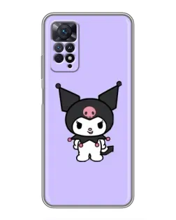 Чехол для Xiaomi Redmi Note 11 Pro с картинкой «Kuromi — нежный фиолетовый»