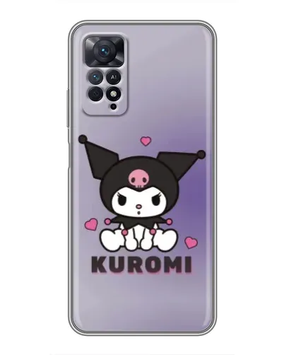 Чехол для Xiaomi Redmi Note 11 Pro с картинкой «Kuromi — фиолетовый арт»