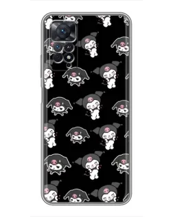 Чехол для Xiaomi Redmi Note 11 Pro с картинкой «Черный паттерн Kuromi»