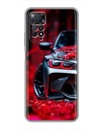 Чехол для Xiaomi Redmi Note 11 Pro с картинкой «Спортивная BMW и цветы» Чехол для Xiaomi Redmi Note 11 Pro с картинкой «Спортивная BMW и цветы»