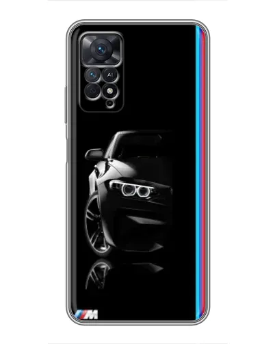 Чехол для Xiaomi Redmi Note 11 Pro с картинкой «Силуэт BMW в темноте» Чехол для Xiaomi Redmi Note 11 Pro с картинкой «Силуэт BMW в темноте»