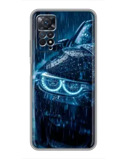 Чехол для Xiaomi Redmi Note 11 Pro с картинкой «BMW под дождем»