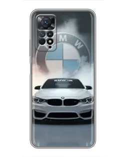Чехол для Xiaomi Redmi Note 11 Pro с картинкой «BMW в белом дыму»