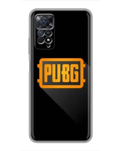 Чехол для Xiaomi Redmi Note 11 Pro с картинкой «PUBG — рамка лого»