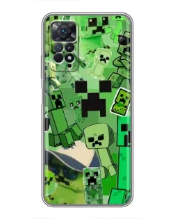 Чехол для Xiaomi Redmi Note 11 Pro с картинкой «Криперы Minecraft»