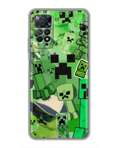 Чехол для Xiaomi Redmi Note 11 Pro с картинкой «Криперы Minecraft»