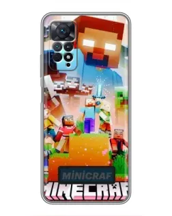 Чехол для Xiaomi Redmi Note 11 Pro с картинкой «Minecraft герои игры»