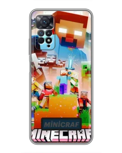 Чехол для Xiaomi Redmi Note 11 Pro с картинкой «Minecraft герои игры»