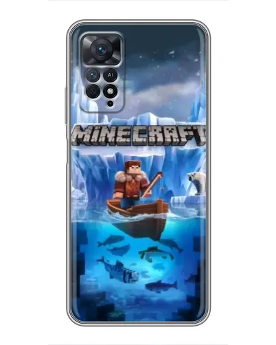 Чехол для Xiaomi Redmi Note 11 Pro с картинкой «Minecraft ледяной мир»