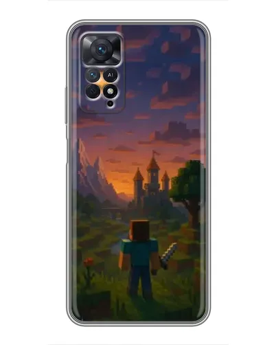 Чехол для Xiaomi Redmi Note 11 Pro с картинкой «Стив у башни»