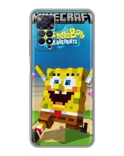 Чехол для Xiaomi Redmi Note 11 Pro с картинкой «Губка Боб Minecraft» Чехол для Xiaomi Redmi Note 11 Pro с картинкой «Губка Боб Minecraft»
