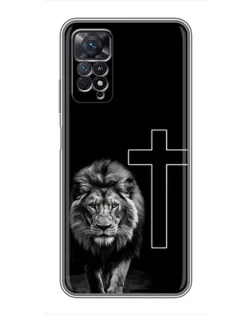 Чехол для Xiaomi Redmi Note 11 Pro с картинкой «Лев и Крест»