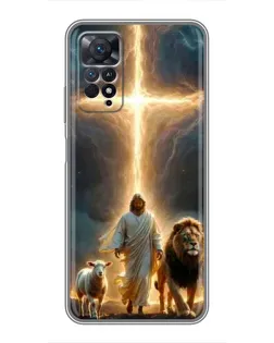Чехол для Xiaomi Redmi Note 11 Pro с картинкой «Лев Иуды и Свет»