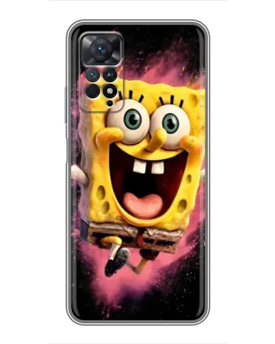 Чехол для Xiaomi Redmi Note 11 Pro с картинкой «Взрывной Спанч Боб»