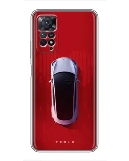 Чехол для Xiaomi Redmi Note 11 Pro с картинкой «Tesla Top View» Чехол для Xiaomi Redmi Note 11 Pro с картинкой «Tesla Top View»
