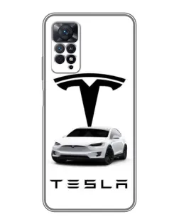 Чехол для Xiaomi Redmi Note 11 Pro с картинкой «Tesla White Style»