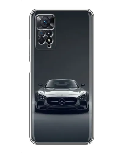 Чехол для Xiaomi Redmi Note 11 Pro с картинкой «Mercedes на черном» Чехол для Xiaomi Redmi Note 11 Pro с картинкой «Mercedes на черном»
