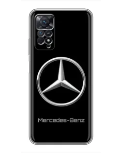 Чехол для Xiaomi Redmi Note 11 Pro с картинкой «Mercedes Silver Logo»