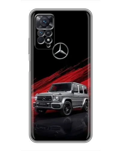 Чехол для Xiaomi Redmi Note 11 Pro с картинкой «Mercedes G-Class красный» Чехол для Xiaomi Redmi Note 11 Pro с картинкой «Mercedes G-Class красный»