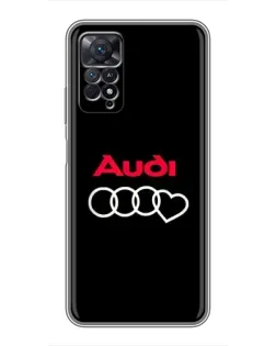 Чехол для Xiaomi Redmi Note 11 Pro с картинкой «Логотип Audi Heart» Чехол для Xiaomi Redmi Note 11 Pro с картинкой «Логотип Audi Heart»