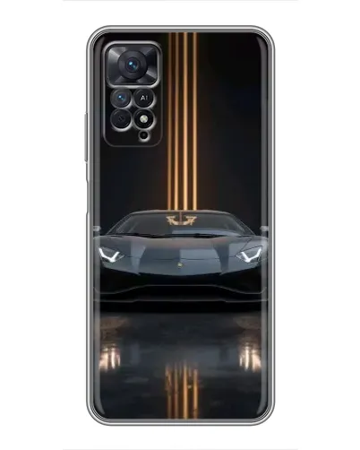 Чехол для Xiaomi Redmi Note 11 Pro с картинкой «Lamborghini золотые линии»