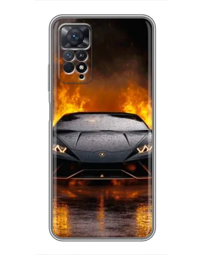Чехол для Xiaomi Redmi Note 11 Pro с картинкой «Lamborghini в огне»