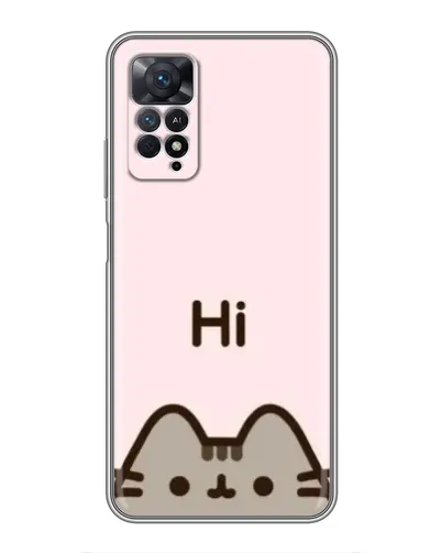 Чехол для Xiaomi Redmi Note 11 Pro с картинкой «Пушин говорит Hi» Чехол для Xiaomi Redmi Note 11 Pro с картинкой «Пушин говорит Hi»