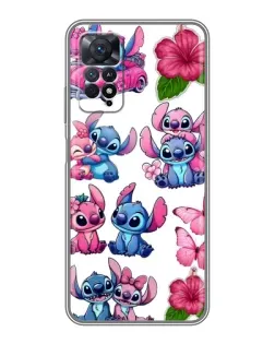 Чехол для Xiaomi Redmi Note 11 Pro с картинкой «Стикеры Stitch и Angel»