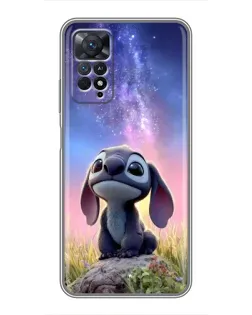 Чехол для Xiaomi Redmi Note 11 Pro с картинкой «Стич на рассвете»