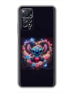 Чехол для Xiaomi Redmi Note 11 Pro с картинкой «Stitch в цветах»