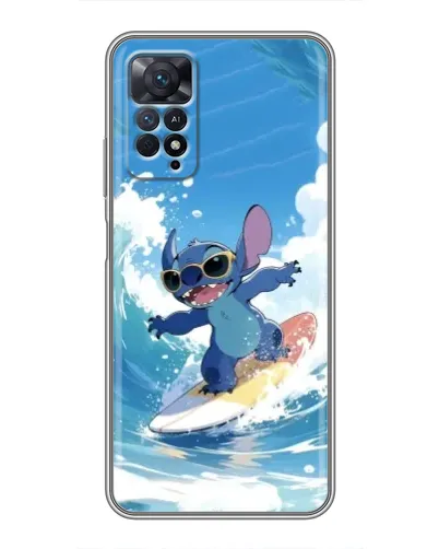 Чехол для Xiaomi Redmi Note 11 Pro с картинкой «Стич на волне»