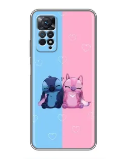 Чехол для Xiaomi Redmi Note 11 Pro с картинкой «Stitch и Angel Love»