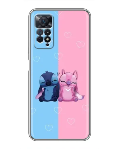 Чехол для Xiaomi Redmi Note 11 Pro с картинкой «Stitch и Angel Love»