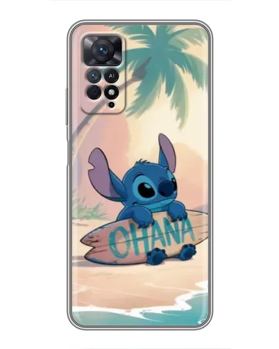 Чехол для Xiaomi Redmi Note 11 Pro с картинкой «Стич на серфе»