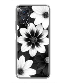 Чехол для Xiaomi Redmi Note 11 Pro с картинкой «Монохромные астры»