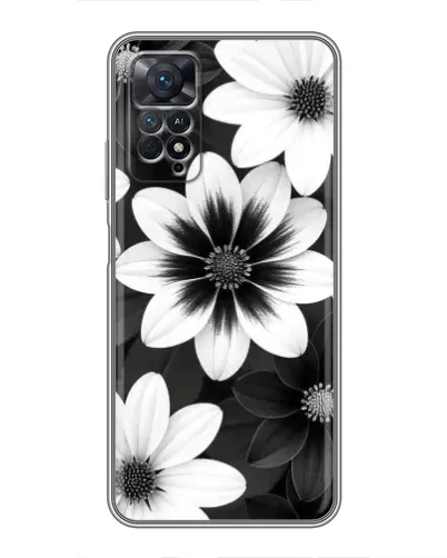 Чехол для Xiaomi Redmi Note 11 Pro с картинкой «Монохромные астры»